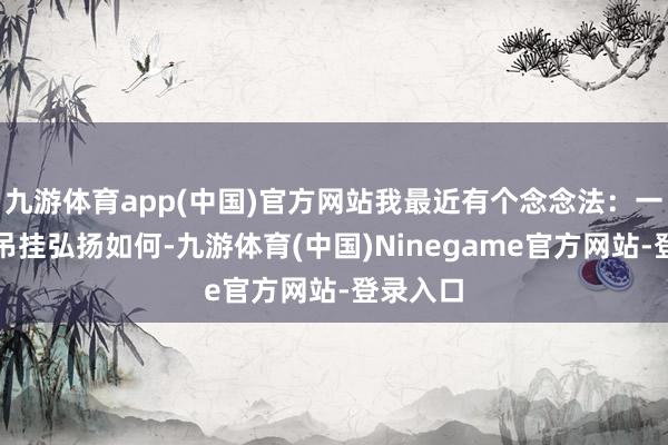 九游体育app(中国)官方网站我最近有个念念法：一辆车的吊挂弘扬如何-九游体育(中国)Ninegame官方网站-登录入口