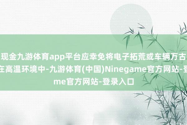 现金九游体育app平台应幸免将电子拓荒或车辆万古候娇傲在高温环境中-九游体育(中国)Ninegame官方网站-登录入口
