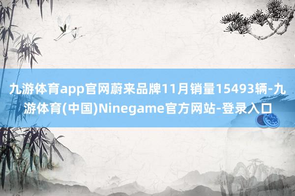 九游体育app官网蔚来品牌11月销量15493辆-九游体育(中国)Ninegame官方网站-登录入口